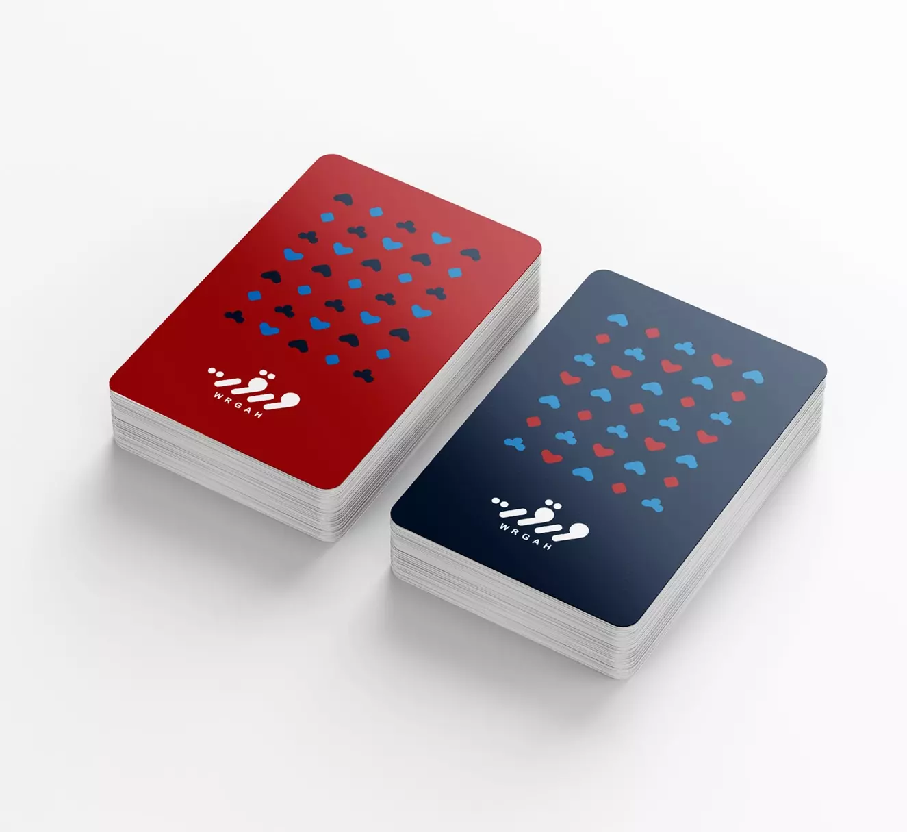 جنجفة بحجم البريدج بدون دفتر وقلم - أزرق وأحمر