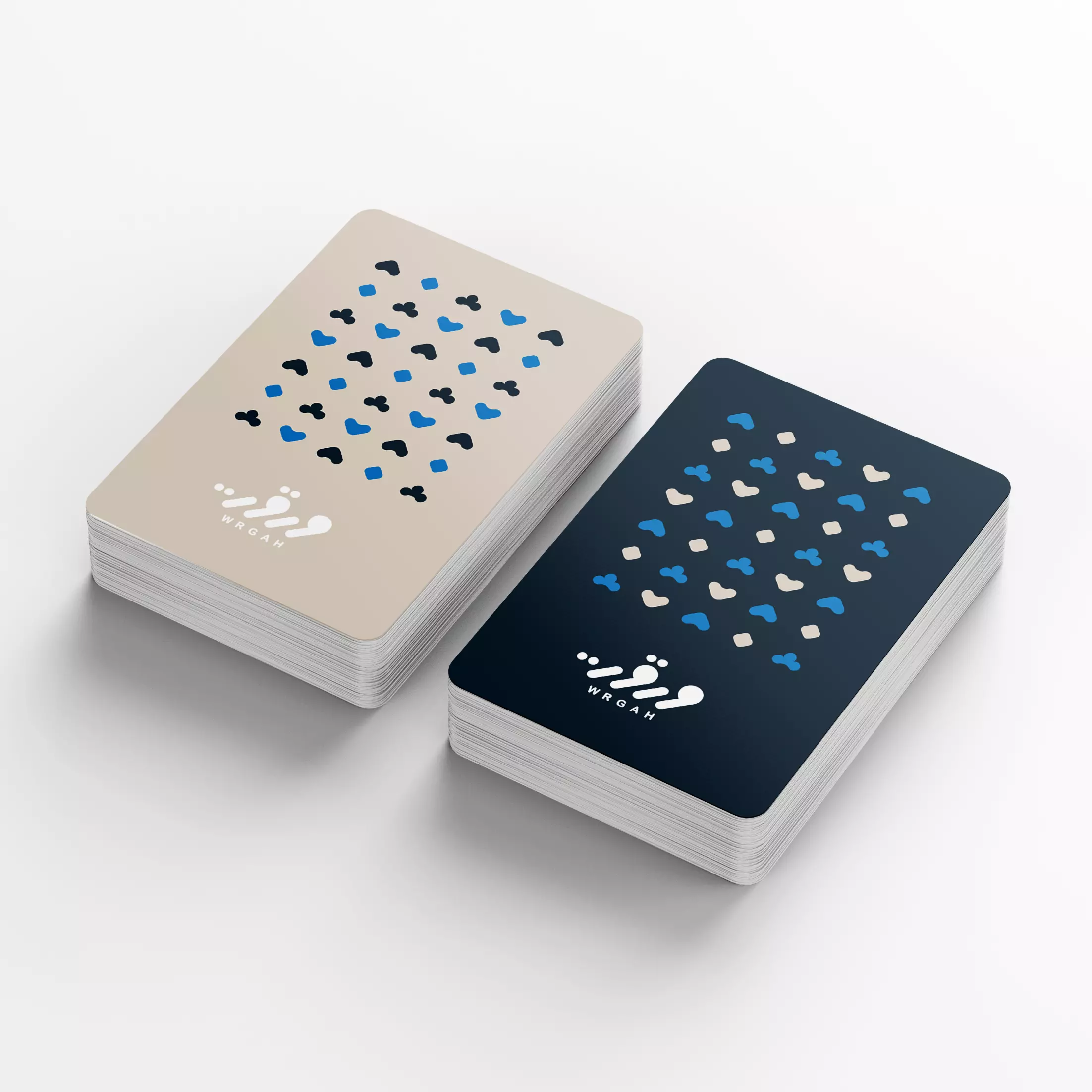 جنجفة بحجم البريدج بدون دفتر وقلم - أزرق وبيج